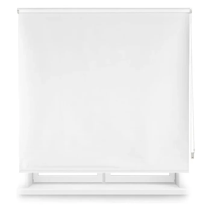 Well Home Estor enrollable Opaco liso – Blanco roto, 120 x 175cm (ancho x largo)/Tamaño de la tela 117 x 170cm