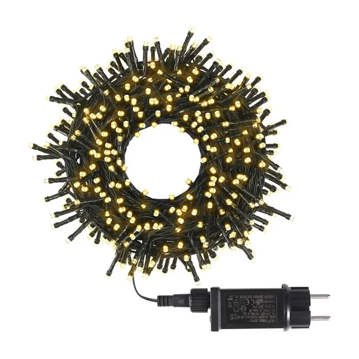 Well Home Guirnaldas con 480 Luces LED en Blanco cálido – Cable 3m