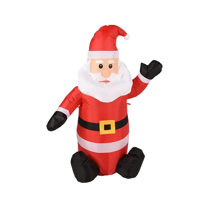 Well Home Papa Noel Inflable con luces LED 120x85x45cm
