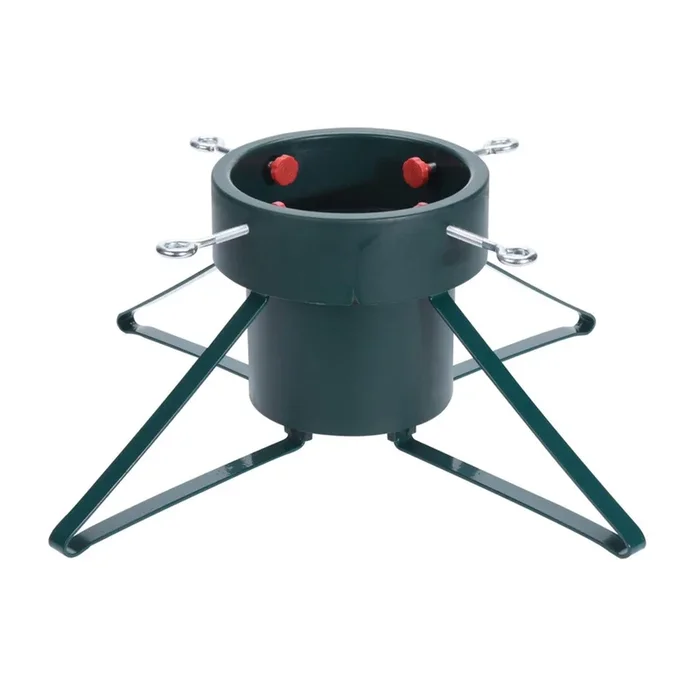 Well Home Soporte para Árbol de Navidad Verde con Patas Metálicas y Depósito de Agua – 21,6x57x57cm