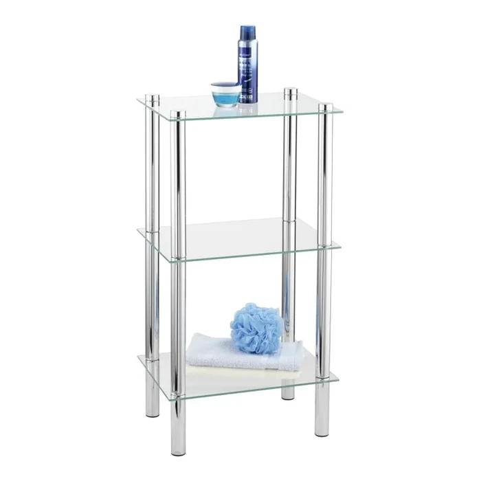 WENKO 15851100 – Estantería YAGO 40×74 cm plateada/transparente