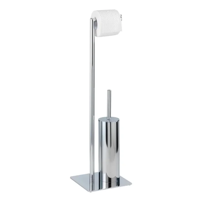 WENKO 18562100 – Cepillo para inodoro RECCO, 20 x 71,5 cm, acabado cromado brillante