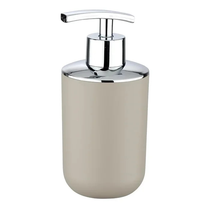 WENKO 21219100 – Dispensador de jabón BRASIL 7,3×16,5 cm beige/cromado brillante
