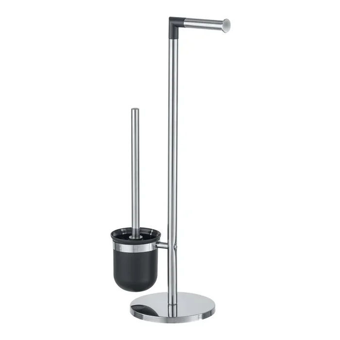 WENKO 21836800 – Cepillo para inodoro PARUS 25,5×57 cm acero inoxidable/plateado/negro
