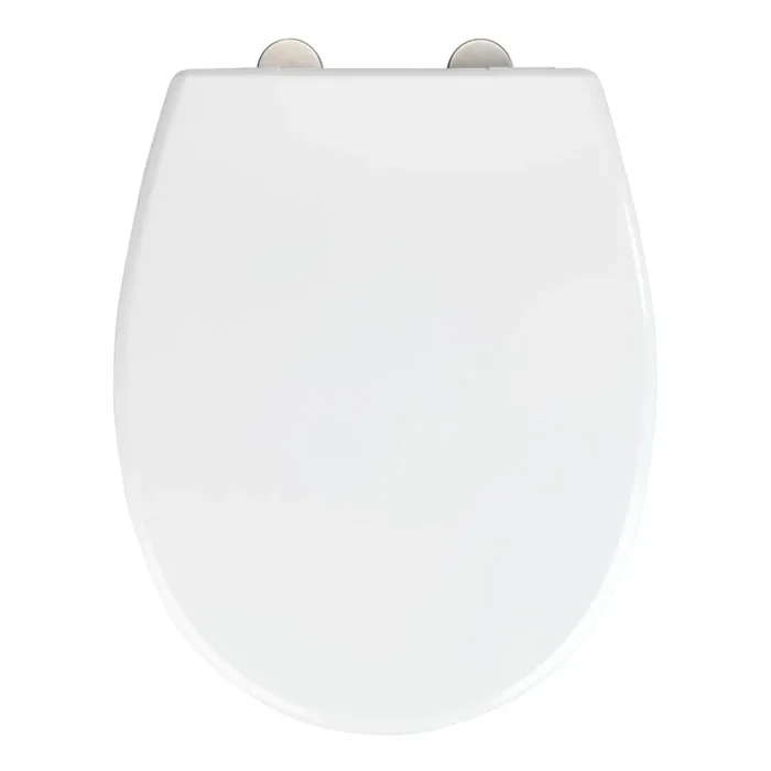 WENKO 24571100-WC asiento para inodoro VORNO NEO 46×37 cm blanco/plateado