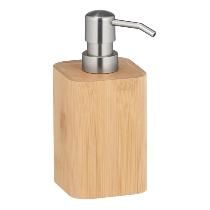 WENKO 24747100 – Dispensador de jabón BAMBUSA 9,3×16,5 cm marrón