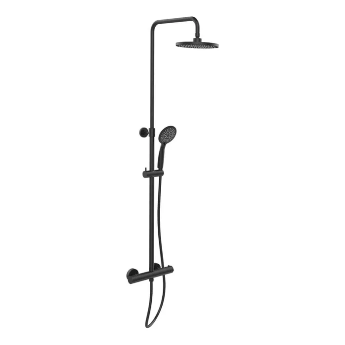 WENKO 25484100 – Sistema de ducha WATERSAVING SYSTEM 12×120 cm negro
