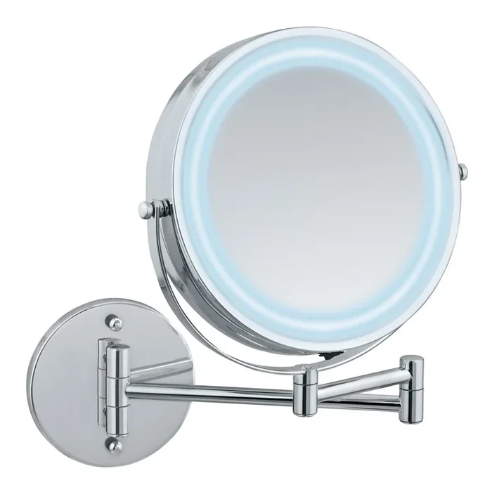 WENKO 3656530100 – Espejo POWER-LOC 25,5×32 cm cromo brillante