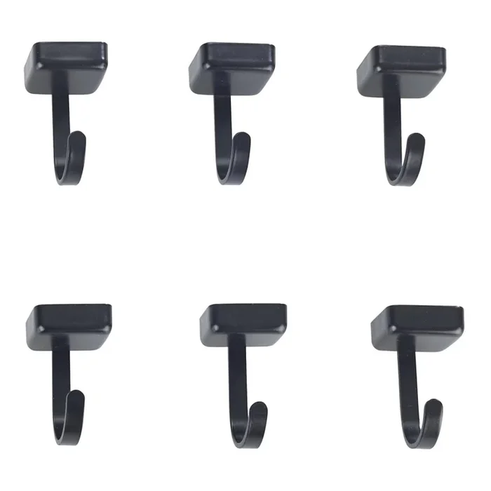 WENKO 71149800 – Ganchos JET 2,2×3,9 cm negro/plateado