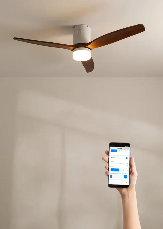 WIND CALM – Ventilador de techo 40W silencioso con aspas de ABS técnico varios tamaños