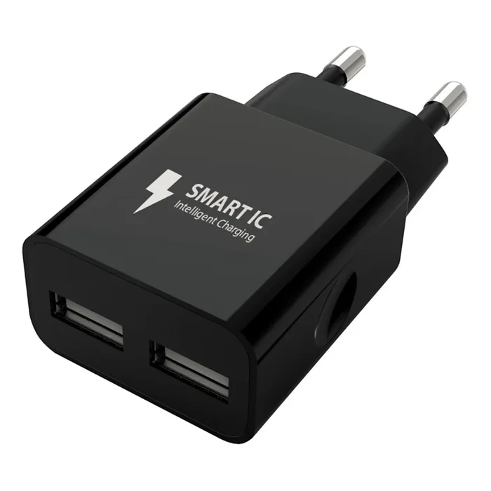 Winner Group – Adaptador de carga 2xUSB-A 12W negro