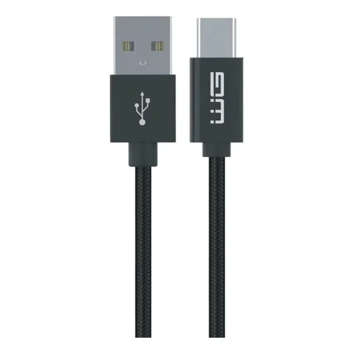 Winner Group – Cable USB con conector extendido USB-C / USB-A 60W 1m negro