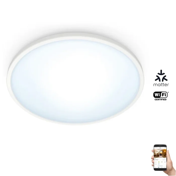 WiZ – Plafón LED regulable SUPERSLIM LED/14W/230V 2700-6500K Wi-Fi blanco