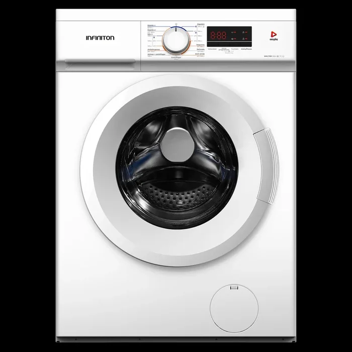 WM-72D Lavadora 7kg 1200rpm A+++/d , Easyplay , Display , Seleccion De Temperatura 20/30/40/60/90 15 Programas , 85×59,5×40 Tapa De Arriba Desmontable , Cuba Acero Inoxidable- Infiniton