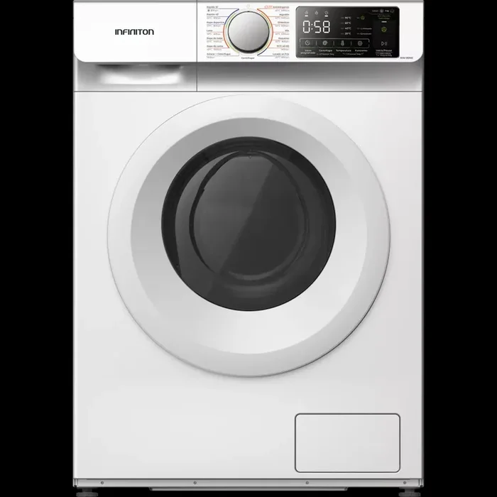 WM-90NE Lavadora 9kg Inverter Quattro 1400 Rpm, A+++/b, Blanca , Easyplay, Selección De Temperatura 20/40/60/90, 15 Programas, Función Vapor, 85x60x57 Cm- Infiniton