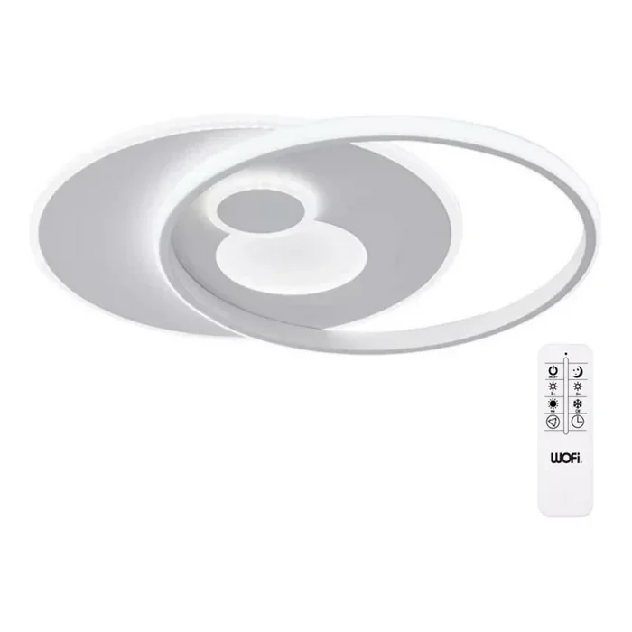 Wofi 11621 – Plafón LED regulable AKON LED/38W/230V 2700-5500K + mando a distancia