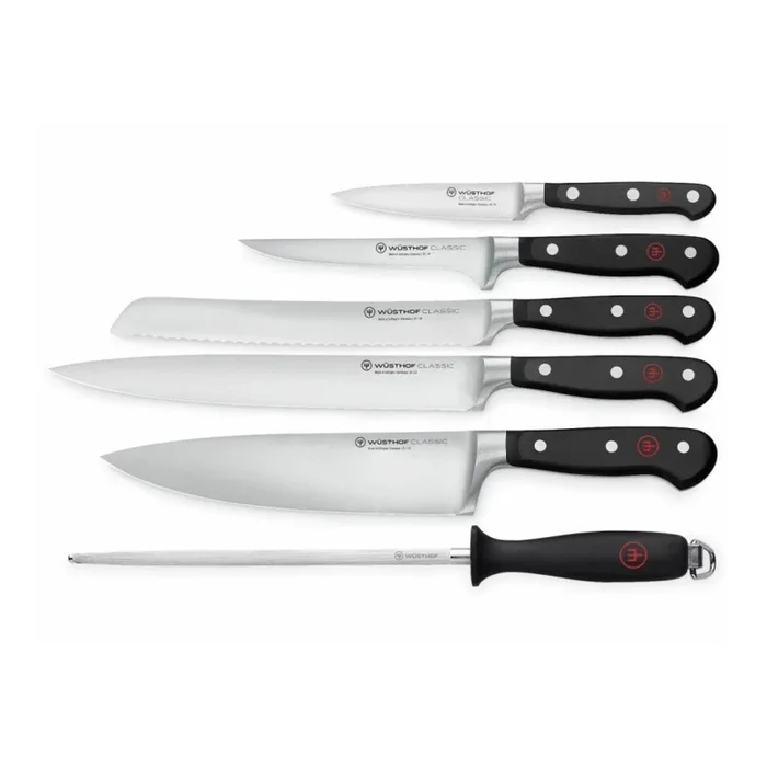 Wüsthof – Juego de cuchillos de cocina CLASSIC 6 piezas negro