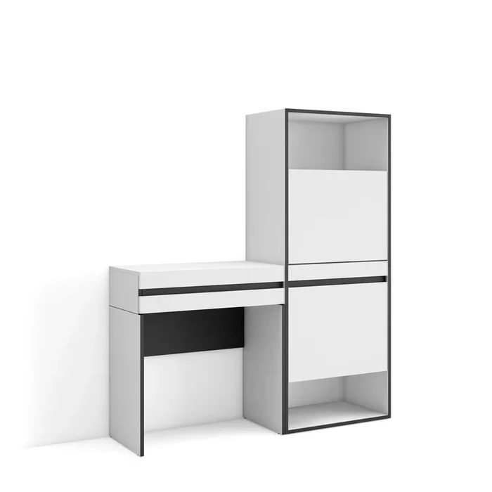 Zapatero, Armario zapatos botas, 130x35x145 cm, Dormitorio, habitación, Tocador, Estilo Moderno, Blanco
