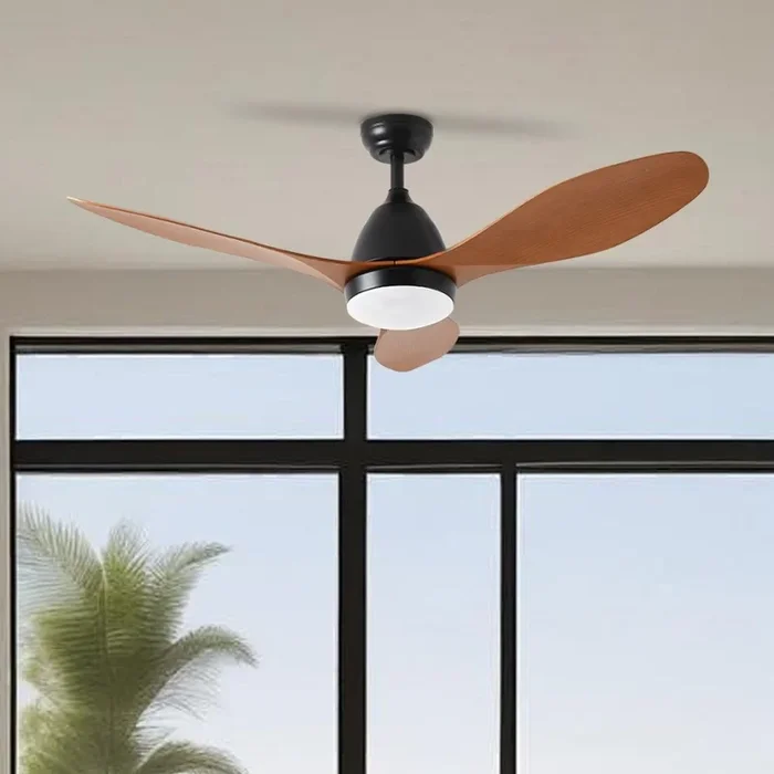 ZEVENTI – Ventilador de techo LED MURO LED/18W/230V 3000/4000/6000K Wi-Fi Tuya negro + control remoto