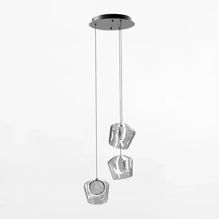 Zuma Line – Lámpara LED colgante 3xLED/6W/230V negro/transparente